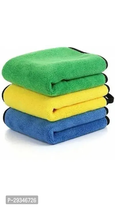 Kleen Swis Cleaning Microfiber Cloth Double Side Wet and Dry for Your Car, Bike Wet and Dry.Pack Of 3