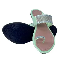 Women Stylish Fashionable Flat Slippers  Flip Flops-thumb2