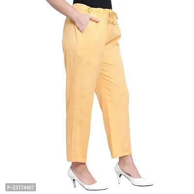NKSA FASHION Women  Girls Regular  Relax Fit Pant for Outdoor and Indoor,Home Wear,Casual Wear Fabric Type Rayon Pattern Type Solid  Soft in Colour (NKSA-PANT-01)-thumb3