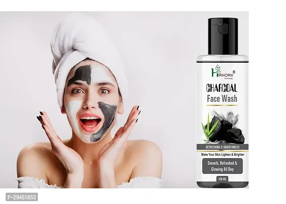 Charcoal nbsp;Sun Protection, Tan Removal, Anti dullness, Blackhead Remover, Cleansing  and  Oil Control Face Wash 100ML-thumb0