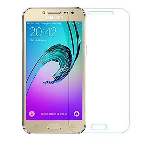 BAI AND KAKA 9H Flexible Tempered Glass Screen Protector With Finger Print Compatiblity for Samsung Galaxy J2 2016 / J210F / J2 Pro / J2 (16) -Transparent (Full Screen Coverage Except Curved Edges)