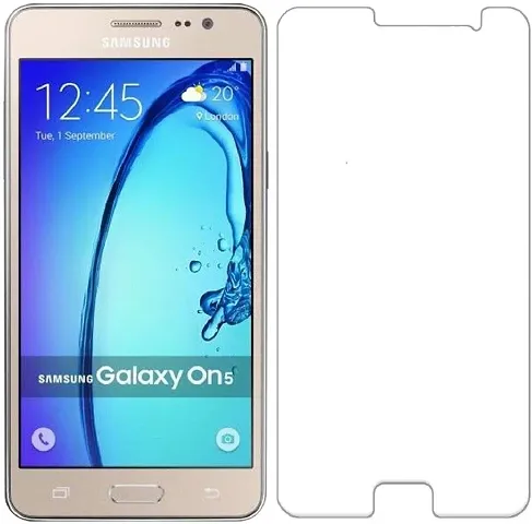 GoldFox Molded Gorilla Glass Temper compatible for Samsung Galaxy On 5 (Transparent)