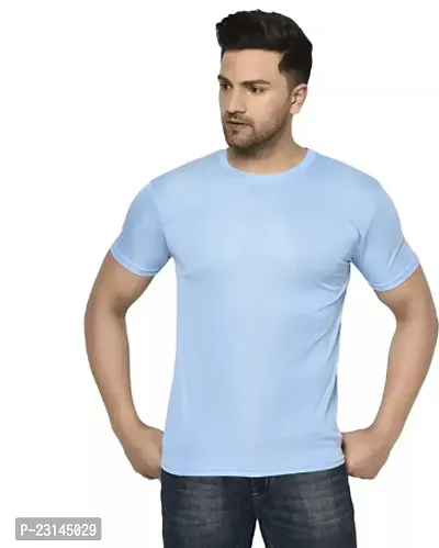 Men Stylish Cotton Blend Round Neck Tees