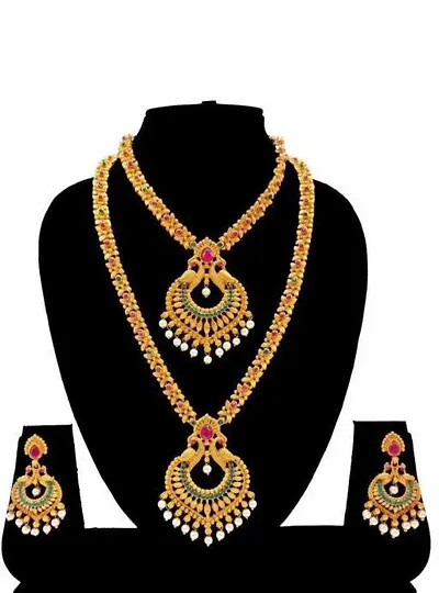 Necklace Set Beads with Earrings in beadwork for Women.