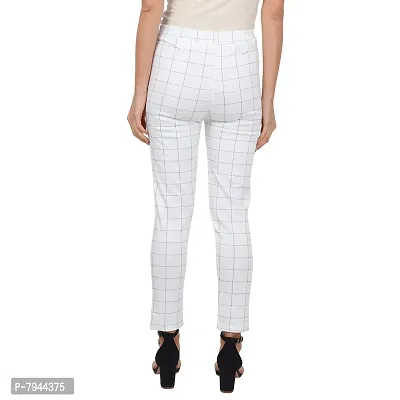 STYLE PITARA Women's/Girls/Ladies Check Pattern Pant 3(Black, White and Brown) - Free Size-thumb3