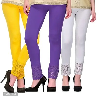 Buy Women's Multicoloured Viscose Solid Leggings (Pack of 3) Online In  India At Discounted Prices