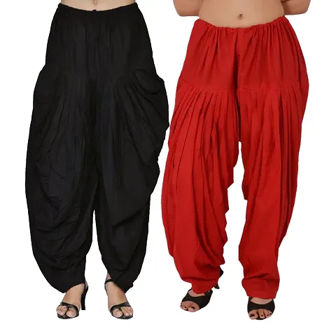 Stylish Cotton Salwars Pack Of 2