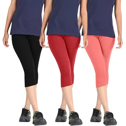 Stylish Cotton Leggings Pack Of 3