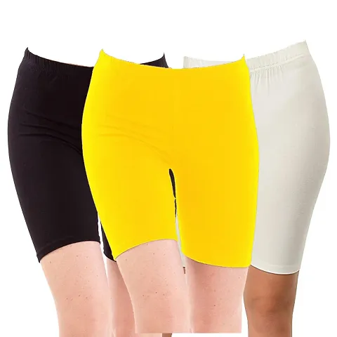 Pack Of 3 Cotton Blend Sports Shorts