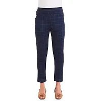 STYLE PITARA Women's/Girls/Ladies Check Pattern Pant 3(Navy Blue, Maroon and Baby Pink) - Free Size-thumb1