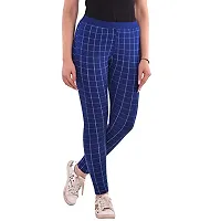 STYLE PITARA Women's/Girls/Ladies Check Pattern Pant 3(Black, Blue and White) - Free Size-thumb2