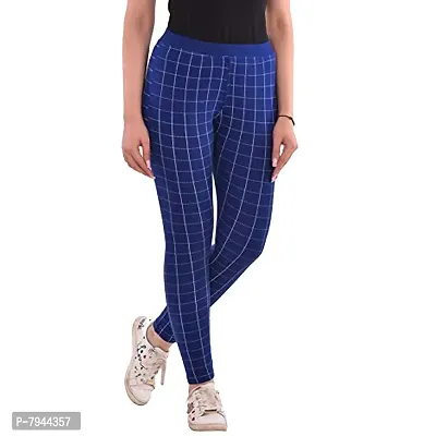 STYLE PITARA Women's/Girls/Ladies Check Pattern Pant 3(Black, Blue and White) - Free Size-thumb3