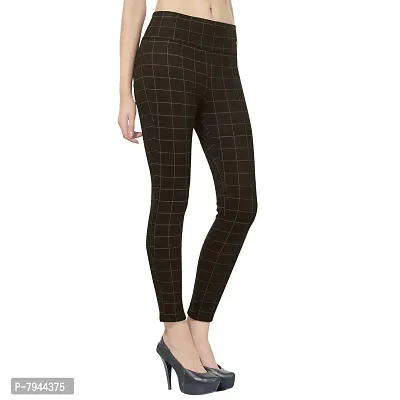 STYLE PITARA Women's/Girls/Ladies Check Pattern Pant 3(Black, White and Brown) - Free Size-thumb4