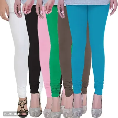 Buy NGT Cotton Lycra Ankle Length Leggings for Women Combo (Set of 5) at