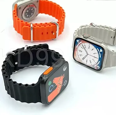 T800 Ultra Men Two Watch NFC Door Unlock Smartwatch Bluetooth Call Wireless  Charge Fitness Bracelet (Orange)