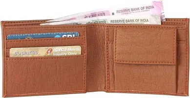RASHIDI Men Genuine Leather Wallet (Tan, 6 Card Slots)-thumb1