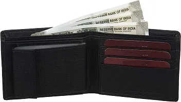 RASHIDI Men  Women Genuine Leather Wallet (Black, 9 Card Slots)-thumb2