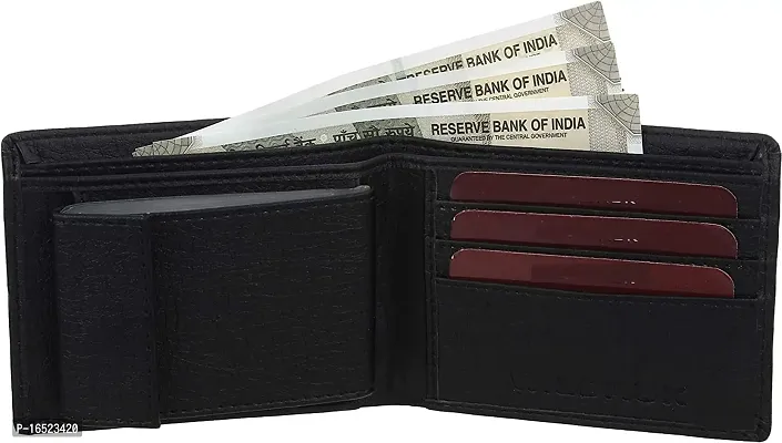 RASHIDI Men  Women Genuine Leather Wallet (Black, 9 Card Slots)-thumb3