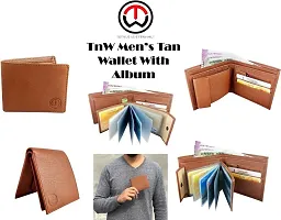 RASHIDI Men Artificial Leather Wallet (Tan, 8 Card Slots)-thumb1
