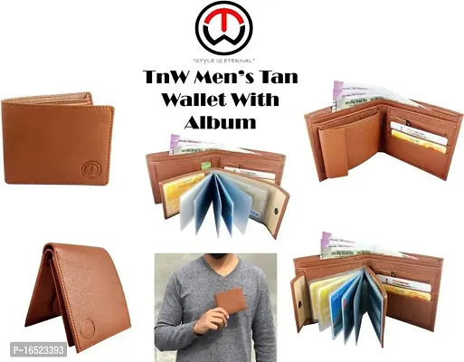 RASHIDI Men Artificial Leather Wallet (Tan, 8 Card Slots)-thumb2