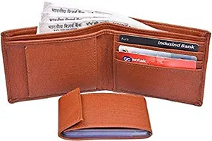 RASHIDI Men Genuine Leather Wallet (Tan, 10 Card Slots)-thumb1