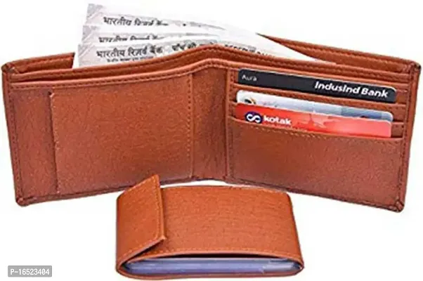 RASHIDI Men Genuine Leather Wallet (Tan, 10 Card Slots)-thumb2