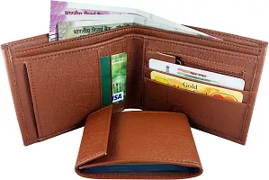 RASHIDI Men Artificial Leather Wallet (Tan, 8 Card Slots)-thumb3