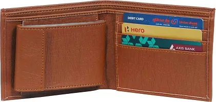 RASHIDI Men Artificial Leather Wallet (Tan, 10 Card Slots)-thumb2