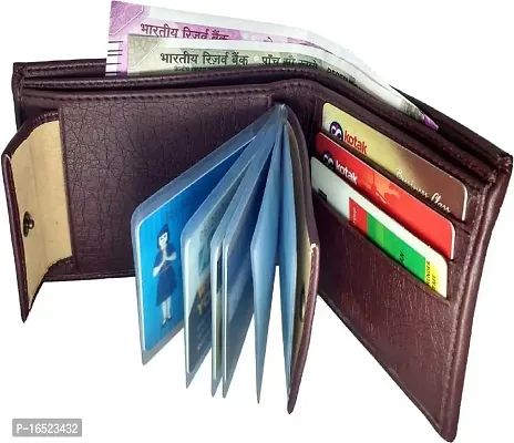 RASHIDI Men Artificial Leather Wallet (Brown, 8 Card Slots)-thumb0