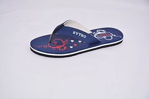 Women's Stylish and Trendy Blue Printed EVA Slippers-thumb2