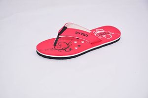 Women's Stylish and Trendy Red Printed EVA Slippers-thumb2