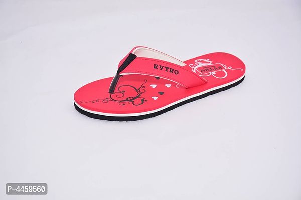 Women's Stylish and Trendy Red Printed EVA Slippers-thumb3