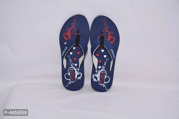 Women's Stylish and Trendy Blue Printed EVA Slippers-thumb2