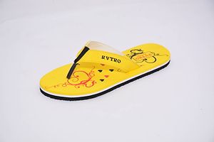 Women's Stylish and Trendy Yellow Printed EVA Slippers-thumb2