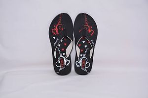 Women's Stylish and Trendy Black Printed EVA Slippers-thumb1