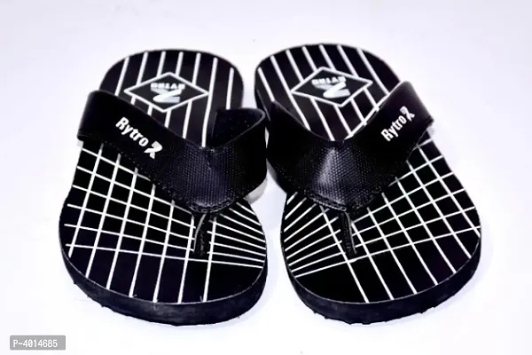 Comfortable Black Synthetic Slippers For Men-thumb3