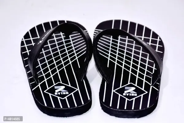 Comfortable Black Synthetic Slippers For Men-thumb2