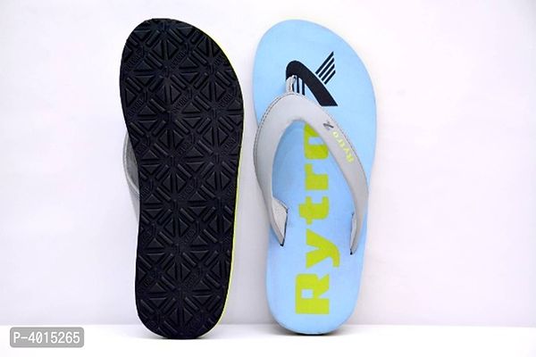 Comfortable Sky Blue Fabric Slippers For Men-thumb5