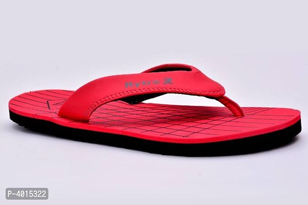Comfortable Red Fabric Slippers For Men-thumb3