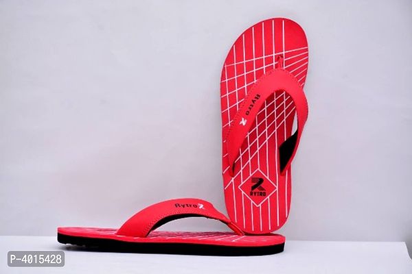 Comfortable Red Fabric Slippers For Men-thumb0