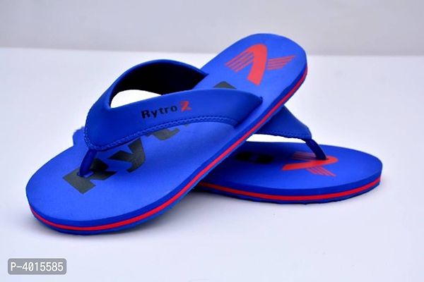 Comfortable Blue Fabric Slippers For Men-thumb0