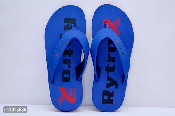 Comfortable Blue Fabric Slippers For Men-thumb2