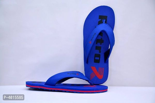 Comfortable Blue Fabric Slippers For Men-thumb4