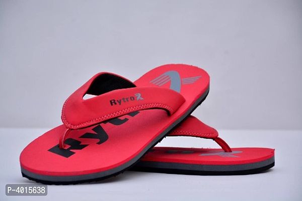 Comfortable Red Fabric Slippers for Men