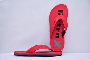 Comfortable Red Fabric Slippers for Men-thumb1