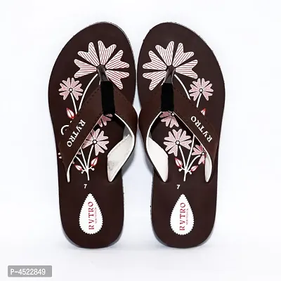 Brown Eva Printed Slippers   Flip Flops For Women-thumb4