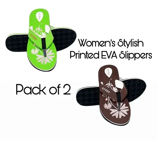 Stylish and Trendy EVA Slippers Pack of 2