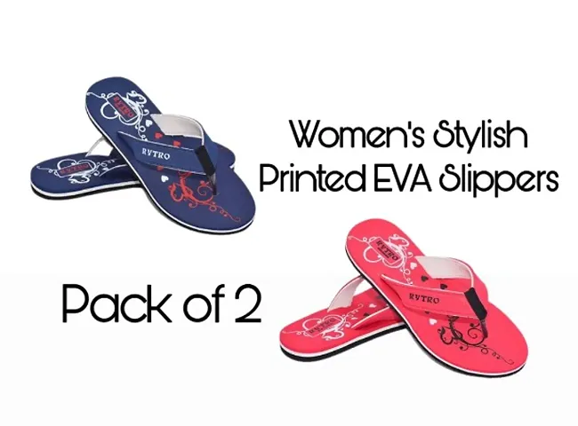 Women's Stylish & Comfy Printed EVA Flip Flops