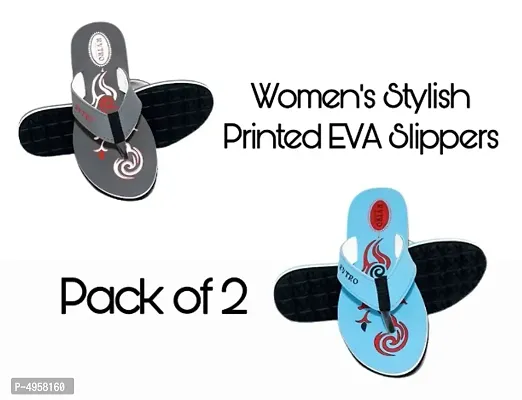 Stylish and Trendy EVA Slippers Pack of 2-thumb0