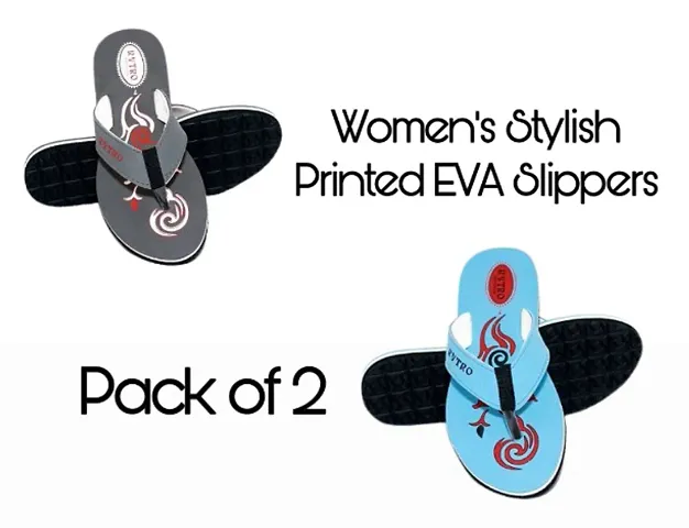 Women's Stylish & Comfy Printed EVA Flip Flops